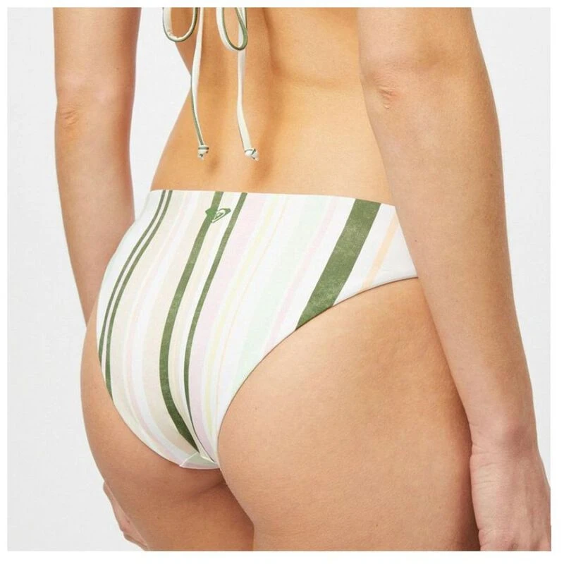 Roxy Womens Sea Waves Revo Bikini Bottoms Bright White Sportpurs