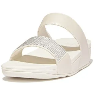 FitFlop Womens Bumble Crystal Sandals Pewter Sportpursuit