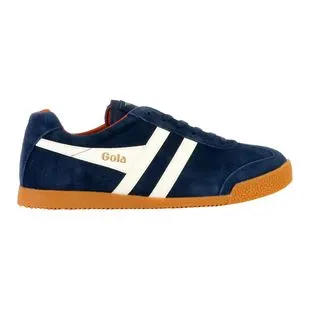 Gola Mens Harrier Suede Casual Shoes Green White Sportpursuit