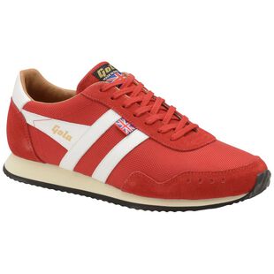 Gola Mens Mesh 317 Track Shoes Red White Sportpursuit
