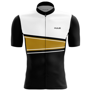 HUUB Mens CC Short Sleeve Cycling Jersey White Gold