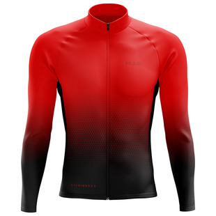 HUUB Mens Archimedes Thermal Long Sleeve Jersey (Red) | Sportpursuit.c