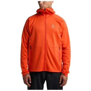 Haglöfs Mens Skuta Hooded Fleece Jacket (Habanero) | Sportpursuit.com