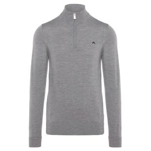 J.Lindeberg Mens Kian Tour Merino Sweater Grey Melange Sportpursui