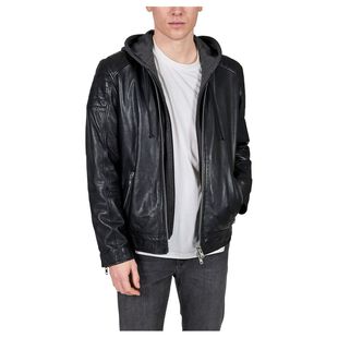 Jofama Mens Tom Hooded Racer Jacket (Black) | Sportpursuit.com