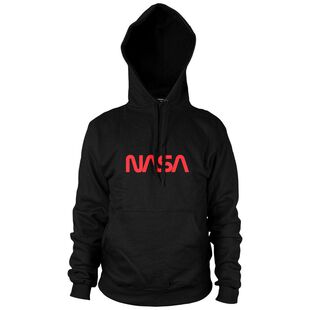 Lunasa Mens NASA Worm Logo Hoodie Black Sportpursuit