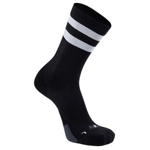 M20 Stripe Crew Plus Socks (Black/White) | Sportpursuit.com
