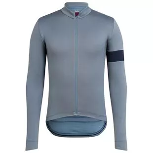 Rapha Mens Classic Ii Long Sleeve Jersey Grey Blue Sportpursuit Co