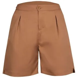 Vulpine Womens City High Waist Shorts Tan Sportpursuit