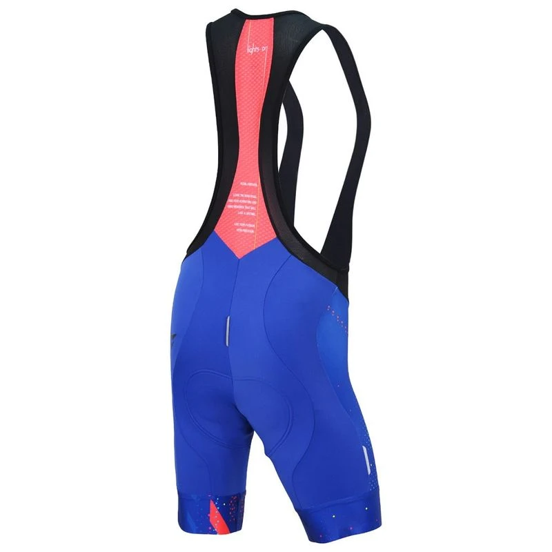 Cuore Womens Lights On Silver Bib Shorts Blue Sportpursuit