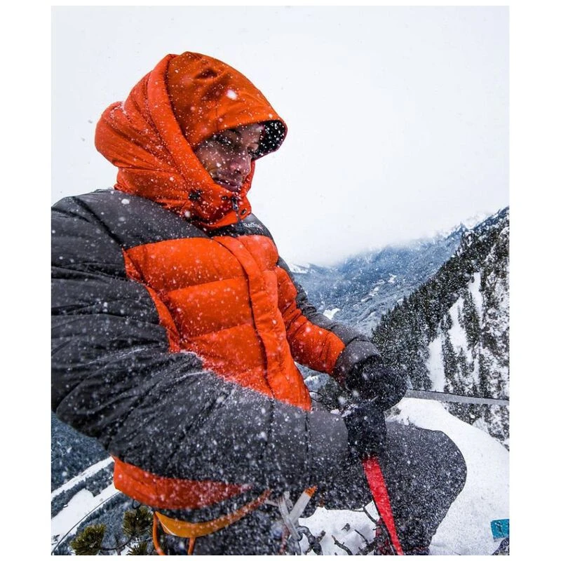 RedFox Mens Karakorum Down Jacket Orange Asphalt Sportpursuit