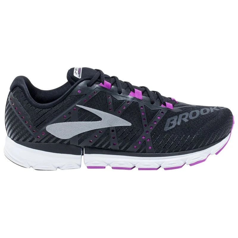 Brooks Womens Neuro 2 Shoes Black Purple Cactus Flower White Sport