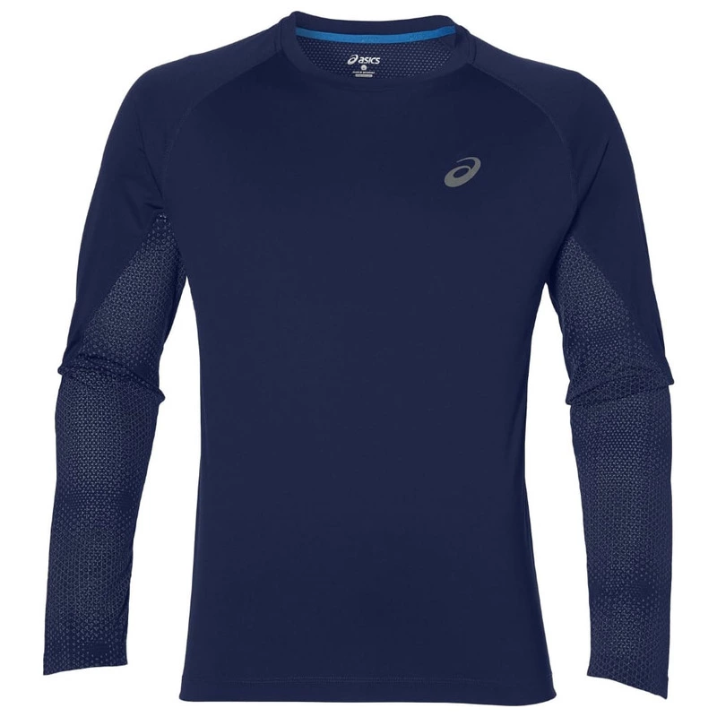 Asics Mens Lite Show Long Sleeve Top Blue Sportpursuit