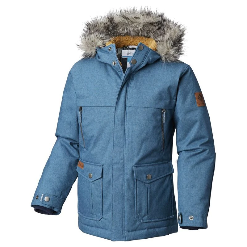 Columbia Boys Barlow Pass 600 Turbodown Down Jacket Blue Heron Melan