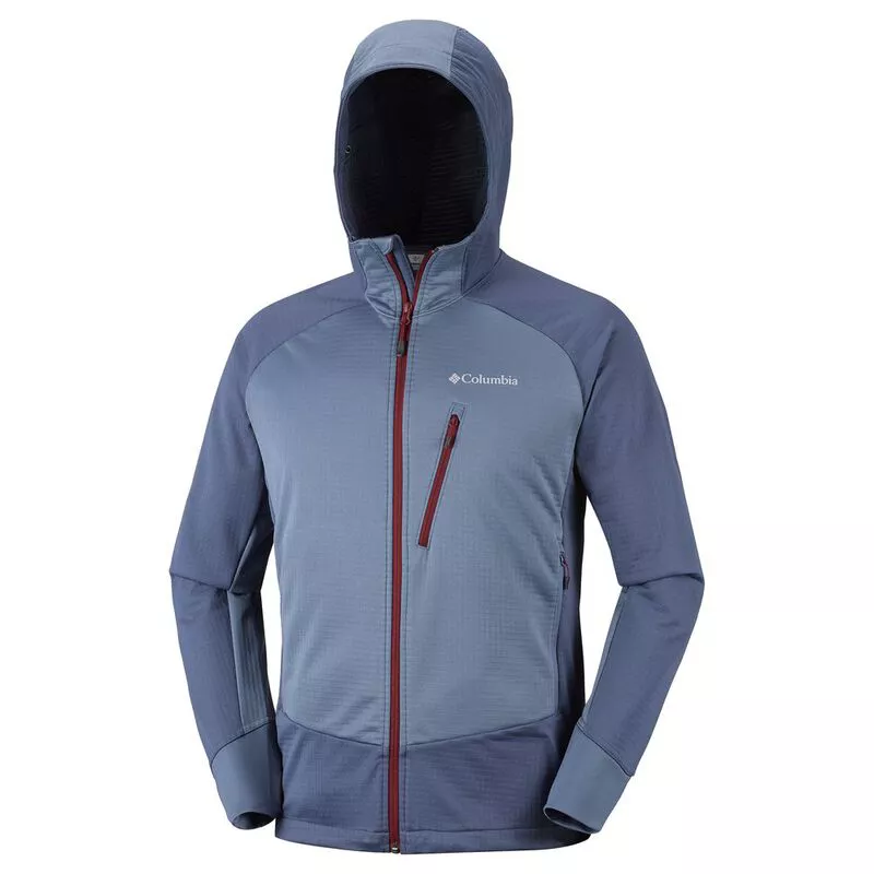 Columbia Mens Steel Cliff Hooded Softshell Jacket Mountain Dark Mount