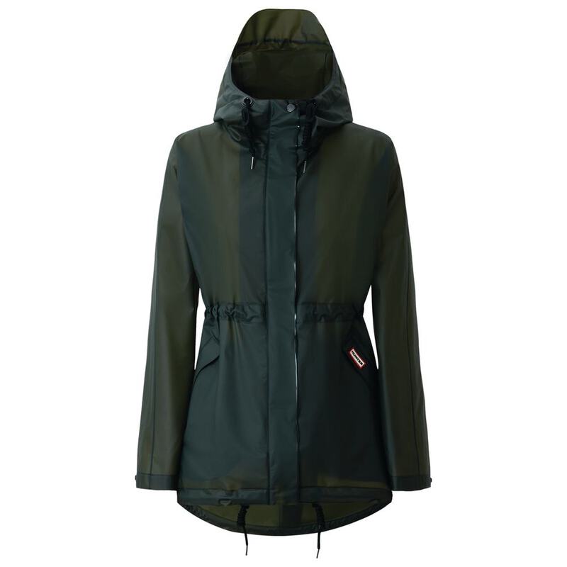 Hunter Womens Original Clear Smock Jacket (Dark Olive) Sportpursuit.