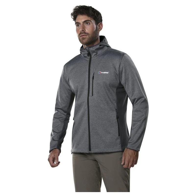 Berghaus Mens Fortress Windproof Fleece Jacket Carbon Marl Carbon