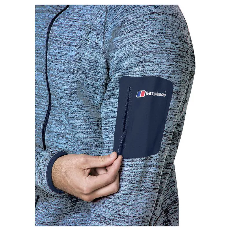 Berghaus Mens Tulach 2.0 Fleece Jacket Dark Deep Water Marl Sportp