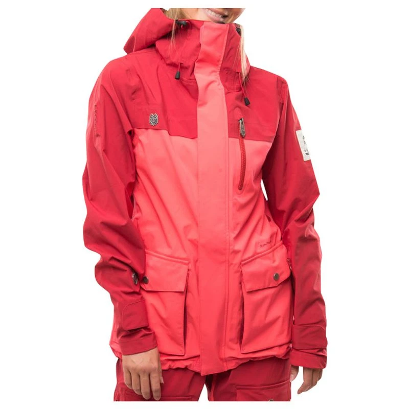 Daniel Franck Womens Summit Shell Jacket Neon Red Sportpursuit