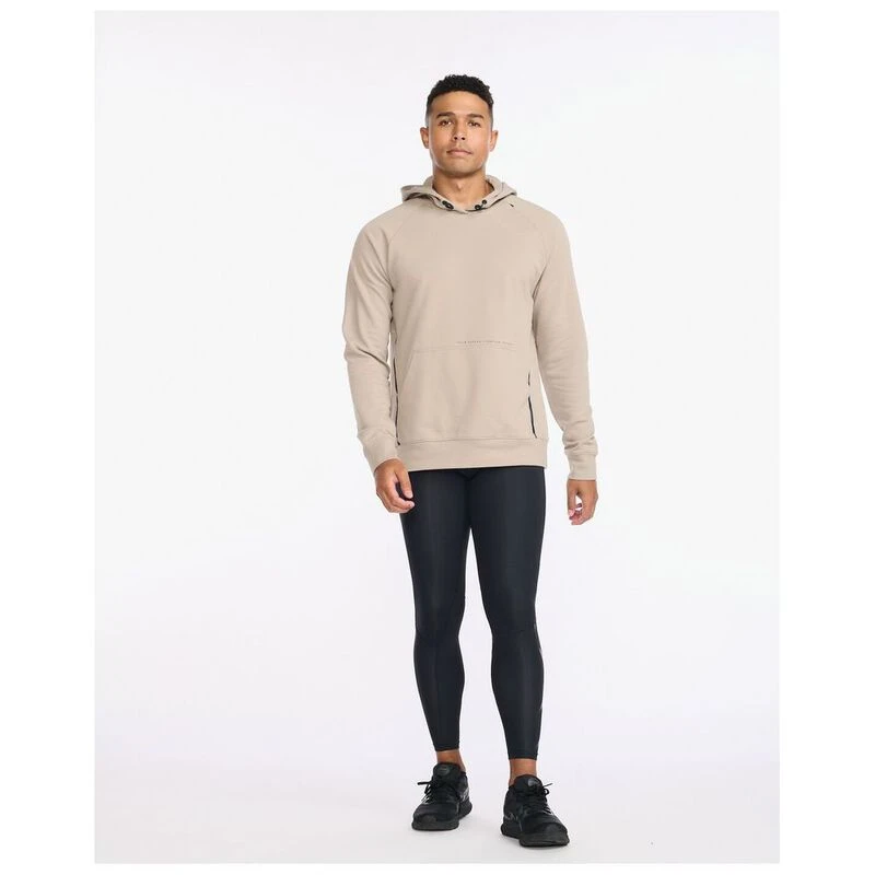 2XU Mens Motion Hoodie (Stone/Black)