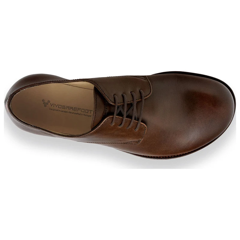Vivobarefoot Mens Lisbon Leather Shoes Dark Brown Sportpursuit