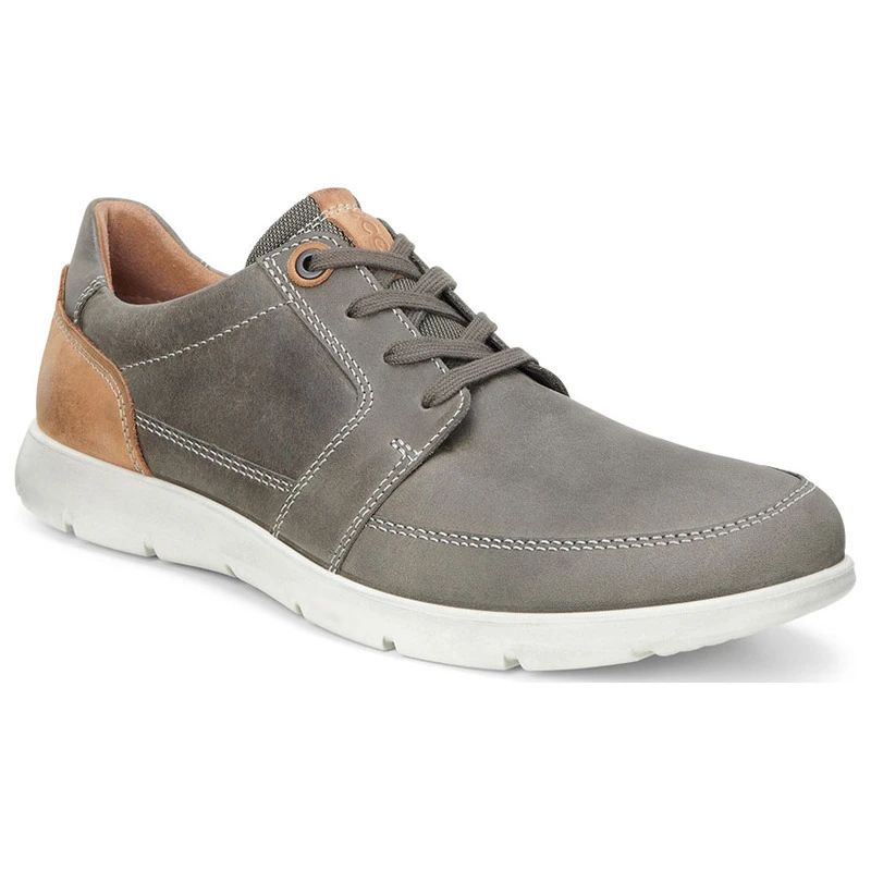 Ecco Mens Iowa Shoes Stone Lion Oil Nubuck Sambal Sportpursuit