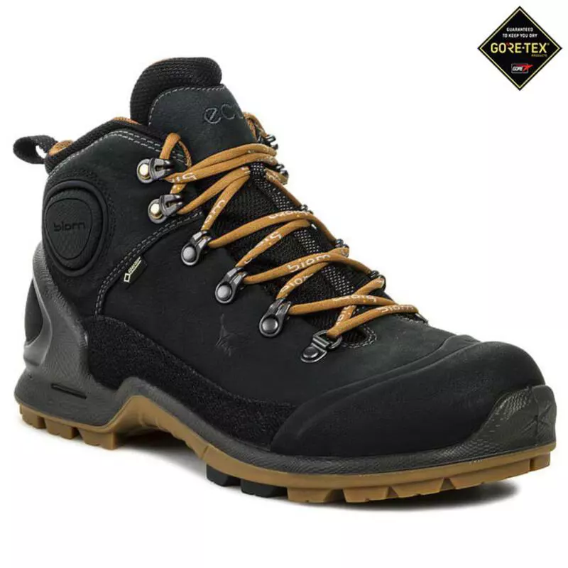 Ecco Mens GTX Biom Boots (Black/Dried Tobacco) | Sportpursuit.