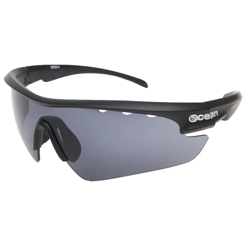 Ocean Ironman Sunglasses (Matte Black Smoke/Transparent Lenses) Sp