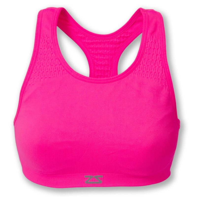 neon pink sports bra