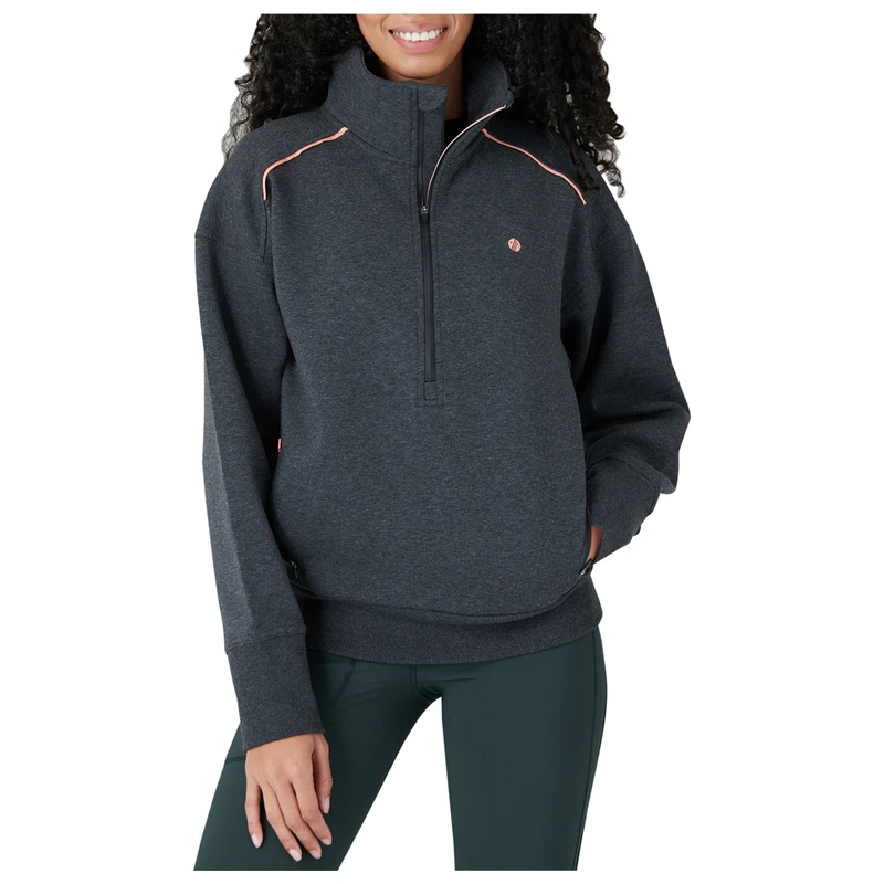 Acai Womens The Outdoor Half Zip Pullover Grey Sportpursuit
