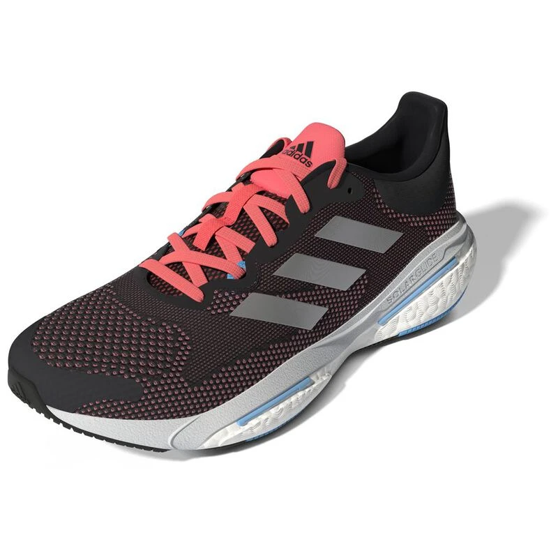 Adidas Mens Solar Glide 5 Shoes (Carbon/Silver Metallic/Turbo) | Sport