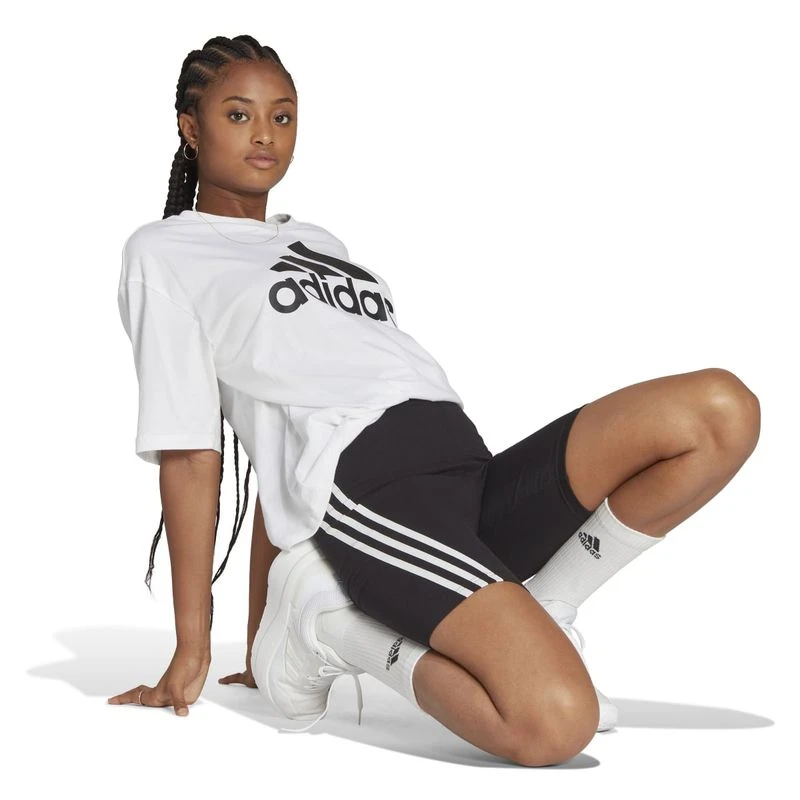Adidas Womens FI 3S Biker Shorts Black Sportpursuit