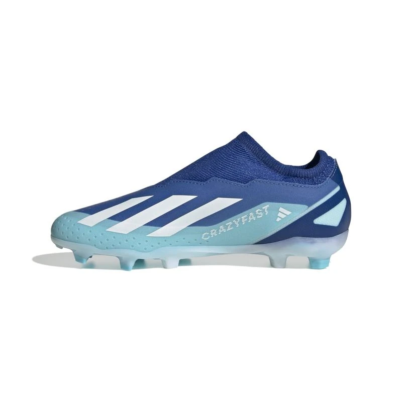 Adidas Kids X Crazyfast.3 LL FG Soft Ground Football Boots Blue Sp