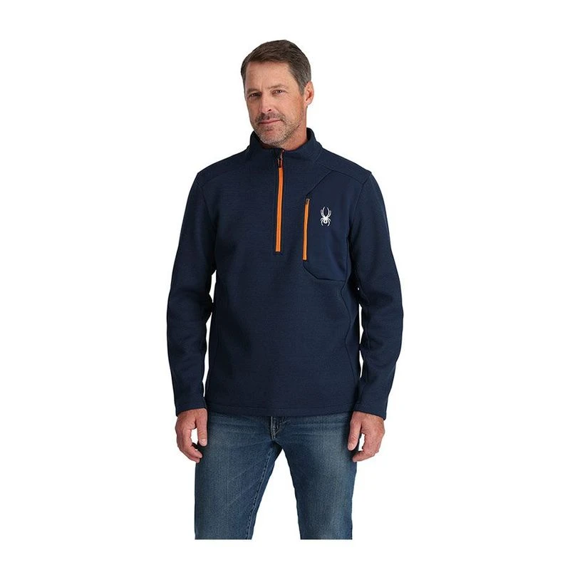 Spyder Mens Bandit Half Zip Jacket Blue Sportpursuit