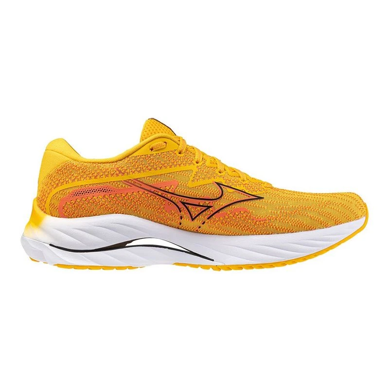 Mizuno Mens Wave Rider 27 Running Shoes Orange Sportpursuit