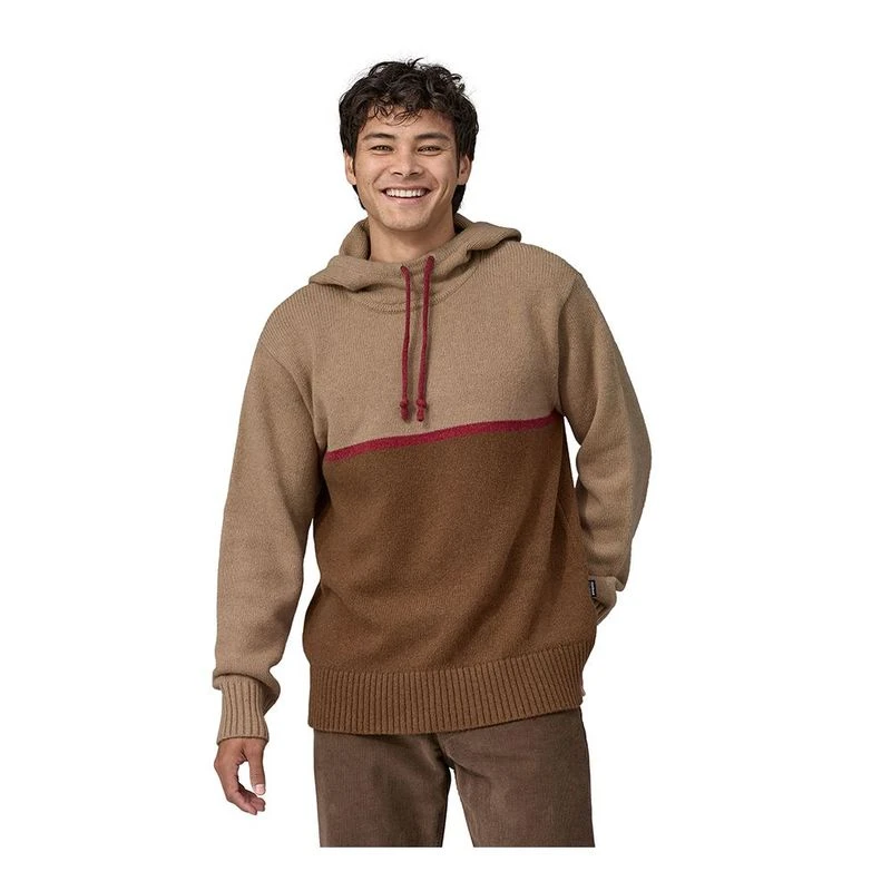 Patagonia Felpa con cappuccio Recycled Wool Blend Uomo Marrone pri