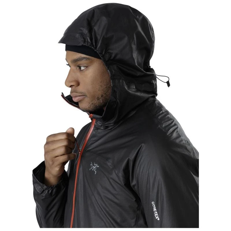 Arcteryx Mens Norvan SL Hooded Jacket Black Infrared Sportpursuit