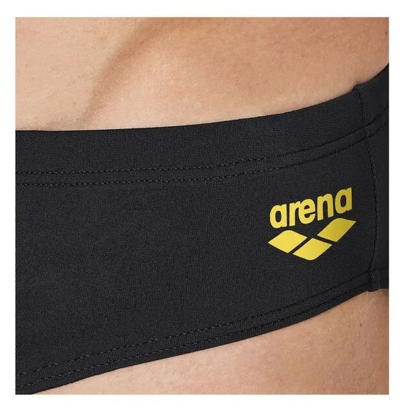Arena Mens Briefs Placement Swimwear (Black/Soft Green Multi) Sportp