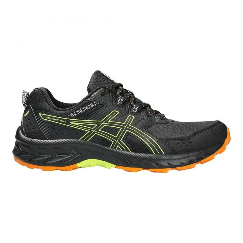 Asics Mens Gel Venture 9 Trail Running Shoes Black Neon Lime Sport