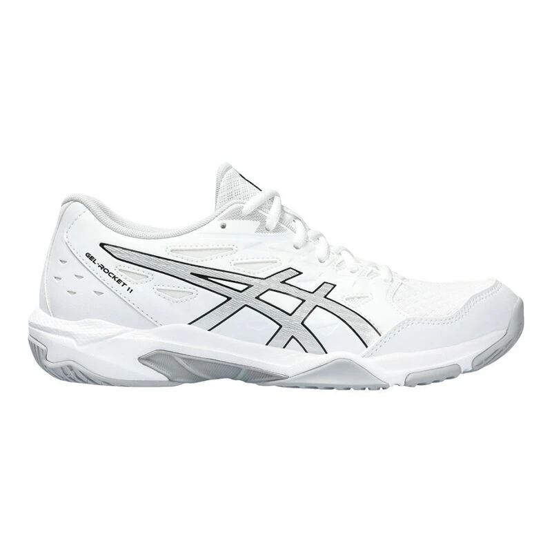 Asics Womens Gel Rocket 11 Handball Shoes White Pure Silver Sportp