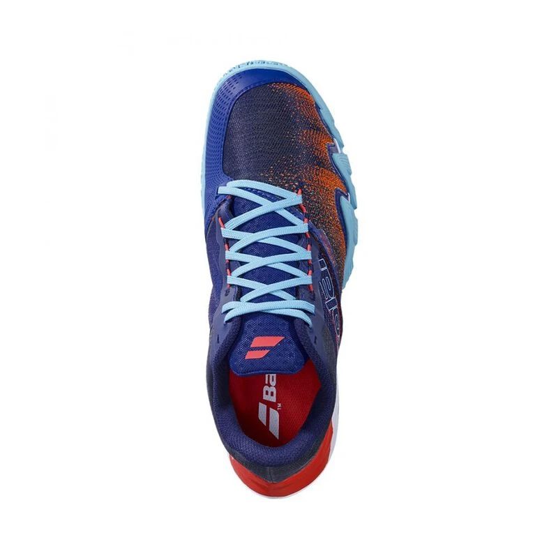 Babolat Mens Jet Premura 2 Padel Shoes Blue Poppy Red Sportpursuit