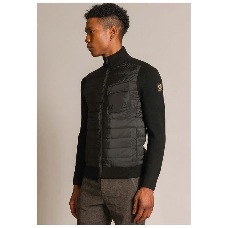Belstaff Mens Barrack Zip Jacket Black Sportpursuit