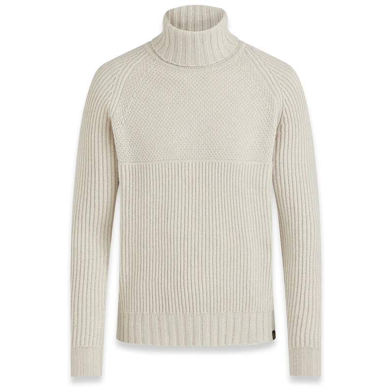 Belstaff Mens Marine Roll Neck Pullover Natural Sportpursuit