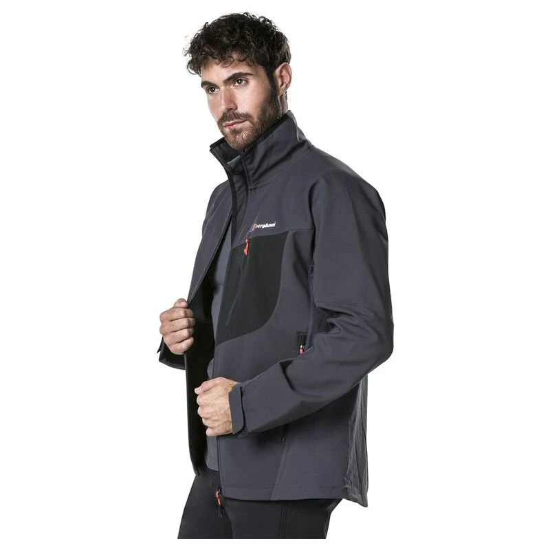 Berghaus Mens Ghlas Softshell Jacket Carbon Sportpursuit