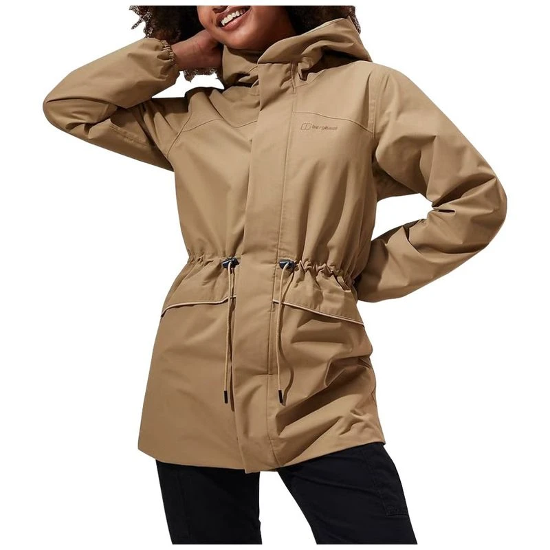 Berghaus Womens Swirlhow Jacket Natural Turquoise Red Sportpursuit
