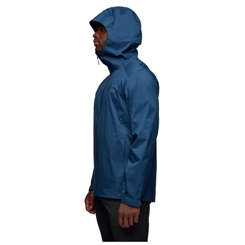 Black Diamond Mens Stormline Stretch Rain Shell Jacket Indigo Spor