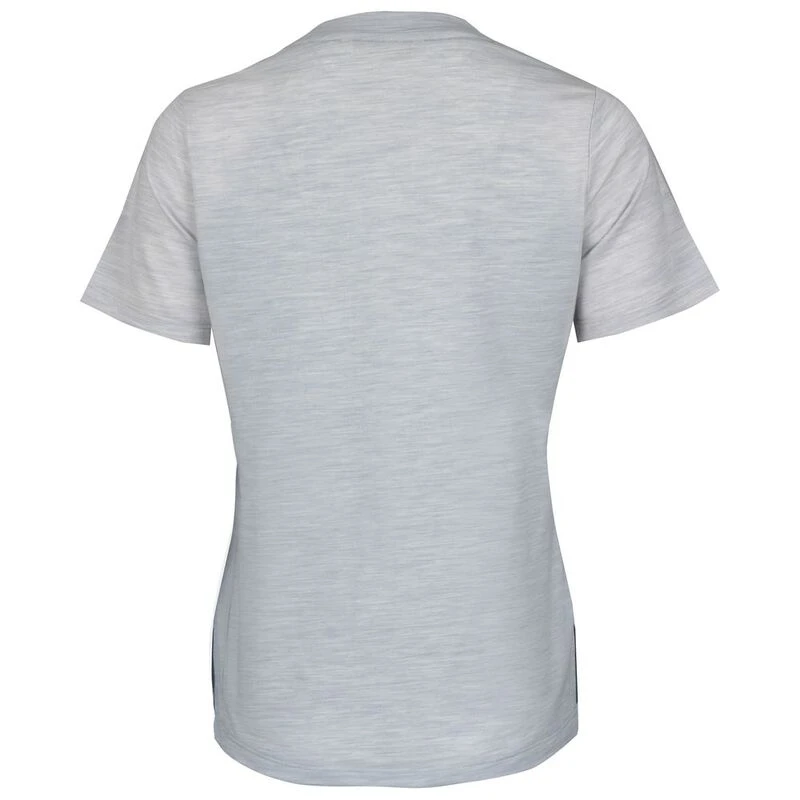 Bølger Womens Tustna Merino Blend T-Shirt (Cloud Grey Melange) | Sport