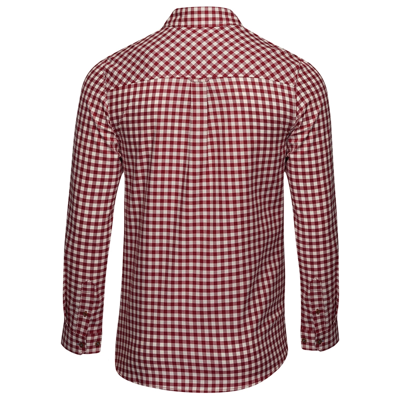 Bolger Mens Hamar Wool/Cotton Shirt (Red Check) | Sportpursuit.com