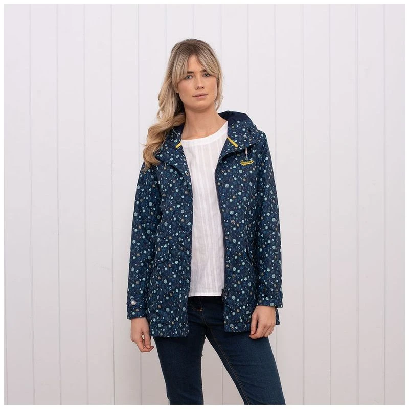 Brakeburn Womens Ditsy Mac Jacket Navy Sportpursuit