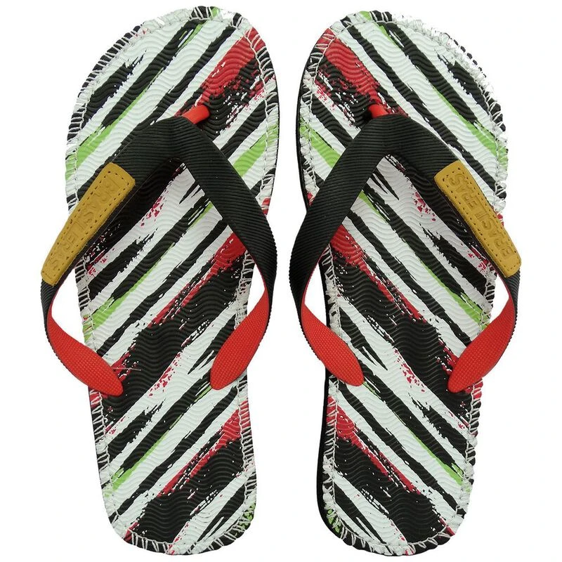 Brasileras Gin Lines Flip Flops (Red)